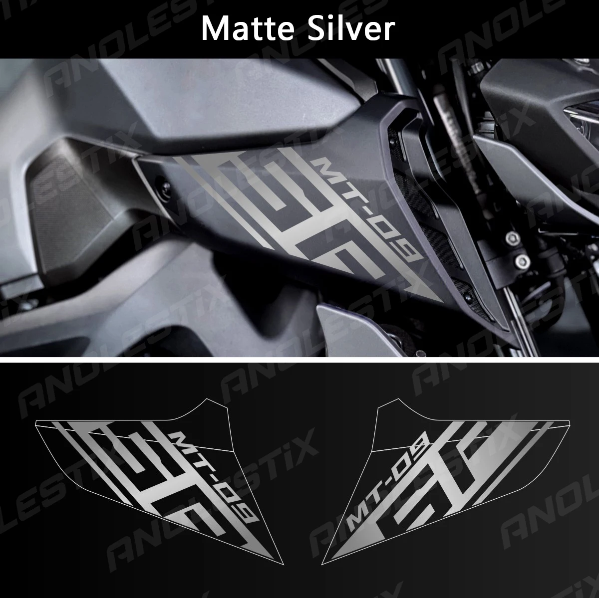 

AnoleStix светоотражающий набор логотипов для мотоцикла, наклейки с эмблемой воздухозаборника для YAMAHA MT09SP MT-09 SP 2018 2019 2020 2020