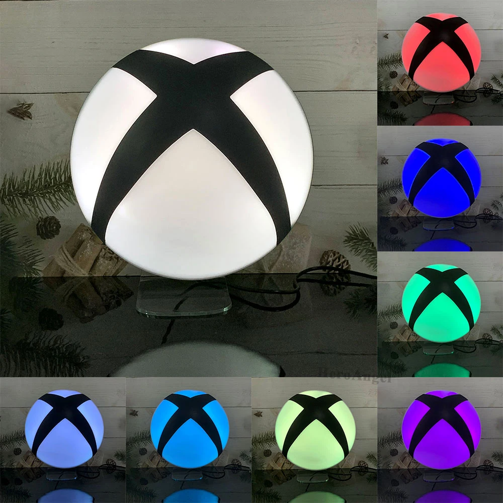 

Светодиодная неоновая вывессветильник, акриловый ночсветильник для XBOX, 7 цветов, декор для комнаты, настенная Подвесная лампа, подарок на Ро...