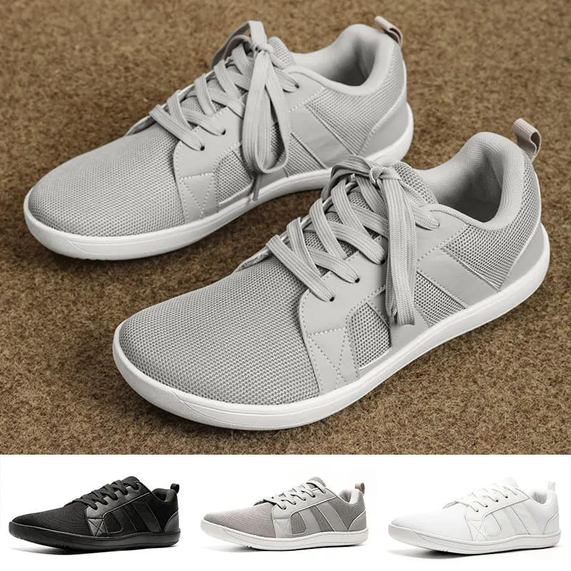 Обувь для босиком с широким носком прогулок пеших женские и мужские кроссовки