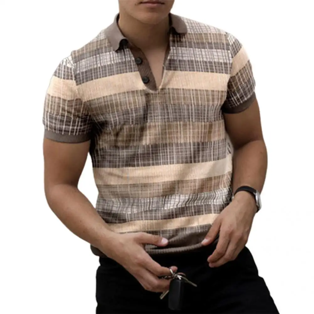 

Casual Men Shirt Digital Print Simple Men Top Loose-fitting Printed T-shirt