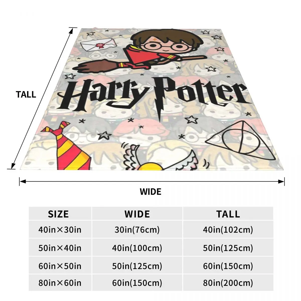 H-HARRY P-POTTER фильм мягкое теплое одеяло фэнтези литература романы плюшевое пушистое