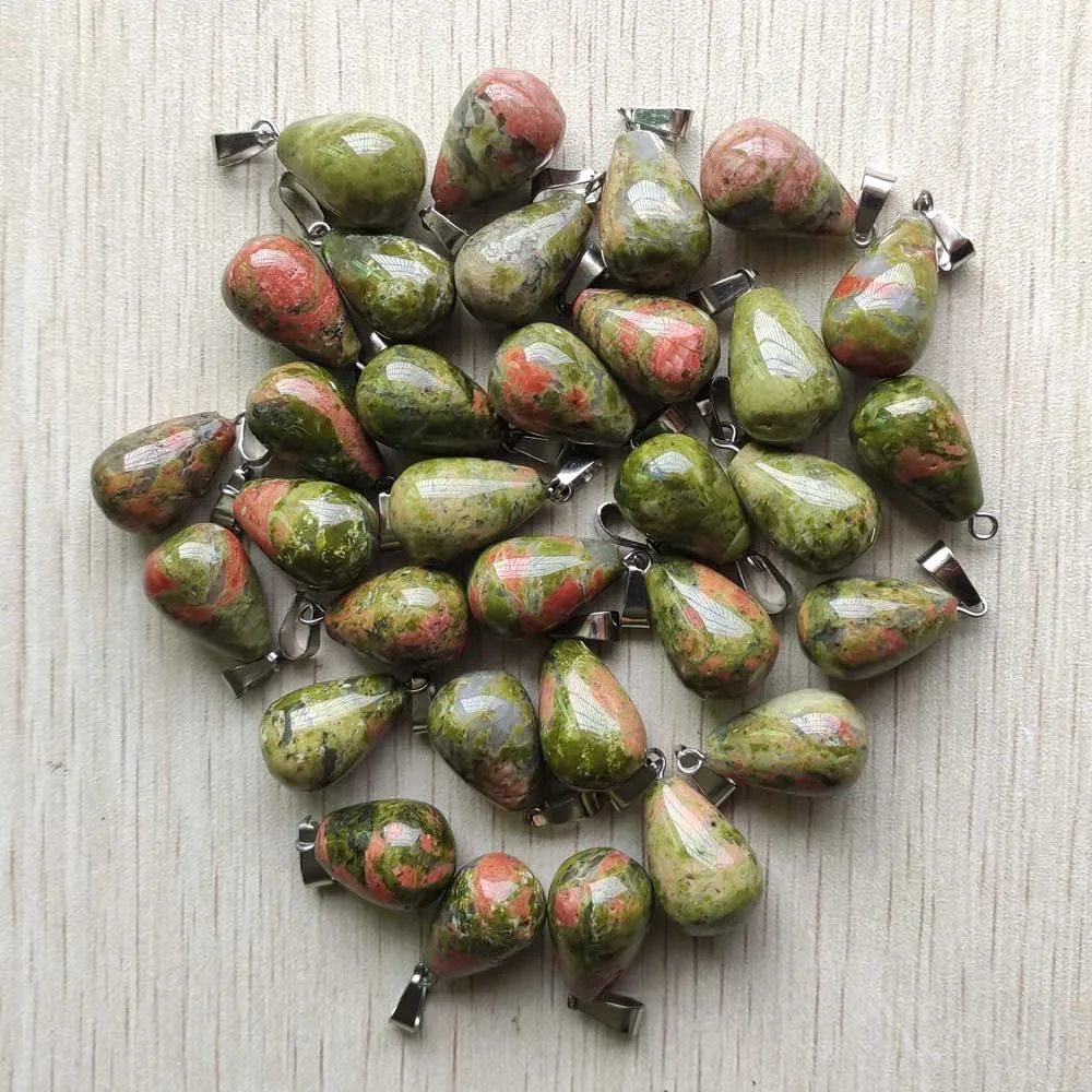 Подвеска в виде натуральных зеленых капель воды подвески для украшений сделай