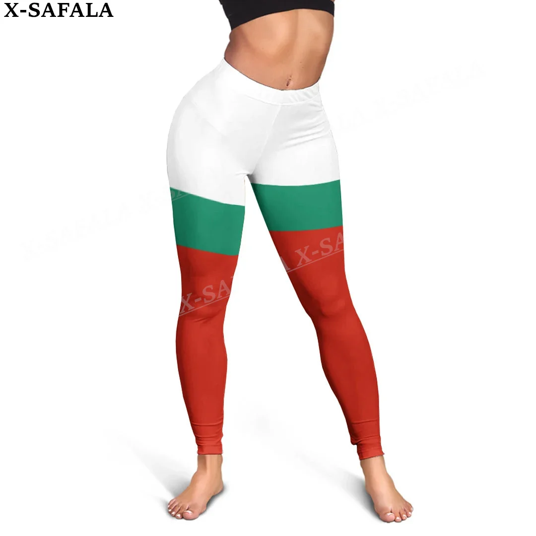 Леггинсы с гербом Болгарии Love Country женские эластичные для йоги 3D принтом девушек