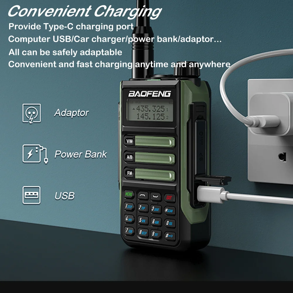 2022 BaoFeng UV-16 Pro Mate 10w высокомощная рация Тип C зарядное устройство большой радиус