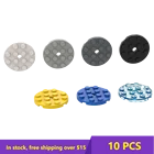 10 шт. круглая пластина MOC DIY 60474 4x4 с отверстием для булавки для строительных блоков, детали сделай сам, развивающие детали, игрушки