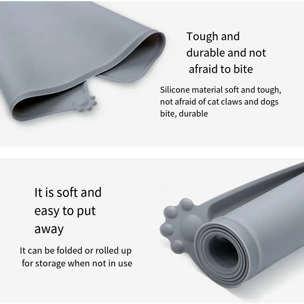 Силиконовый коврик для миски собак и кошек еды водонепроницаемая подушка питья