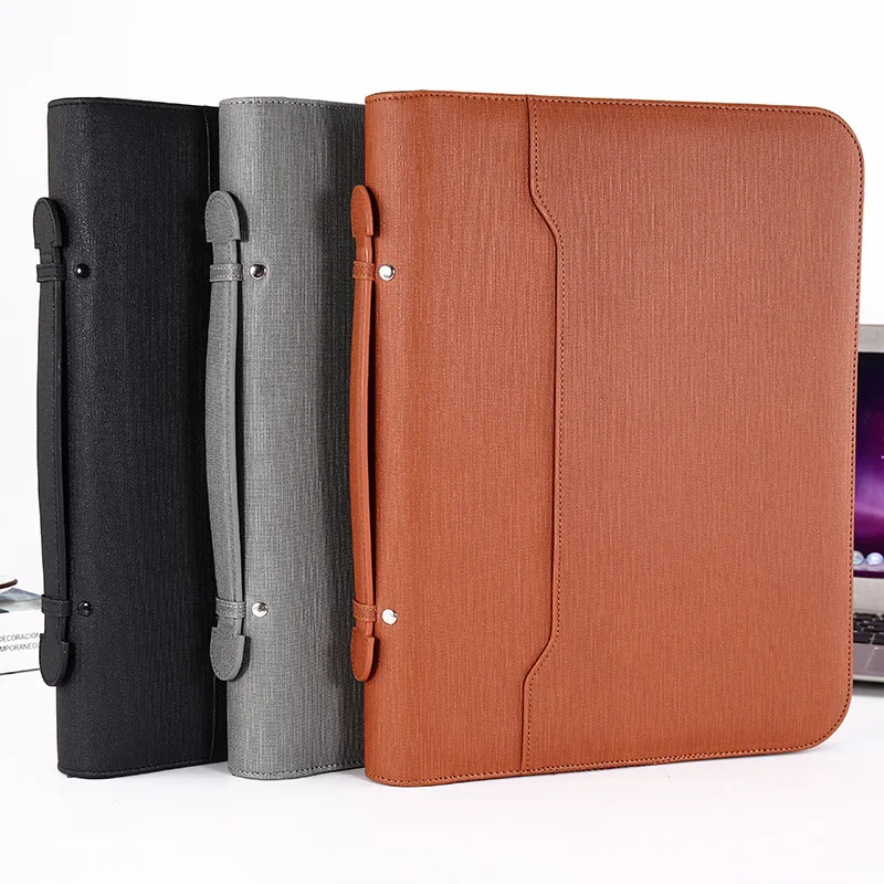 

Binder Box Document 4 Clip Cabinet Stationery Manager Office Rings Holder Bag Case File Calculator Briefcase Padfolio Folder