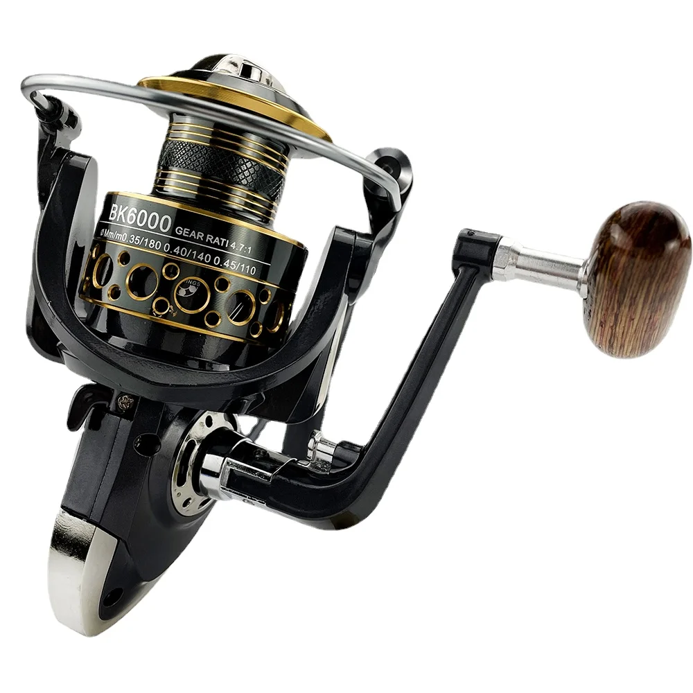 

Fishing coil Wooden handshake 12+ 1BB Spinning Fishing Reel Metal Spool Left/Right Handle Fishing Reel Wheels