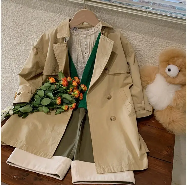 

Retail Baby Girls 2022 New Fall Korea Fashion Coat, Princess Kids Elegant Outwear 2-7T