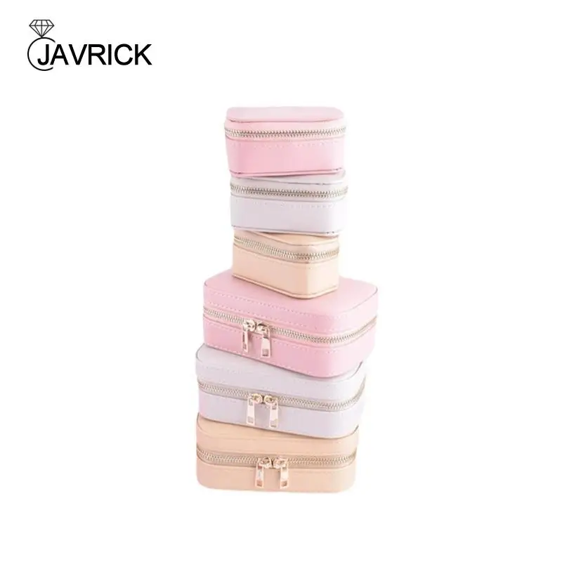 

2Pcs Jewelry for Display Earrings Bracelets Rings Necklaces PU & Soft Velvets Lining Jewellerry Storage Box