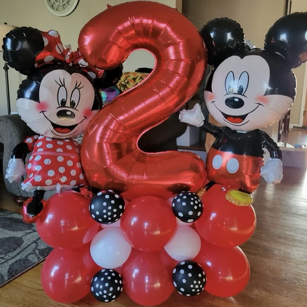 

Disney Mickey Minnie Mouse Foil Balloons Set Boys Girls Cartoon Theme Birthday Party Decorations Baby Shower Air Globos Kids Toy