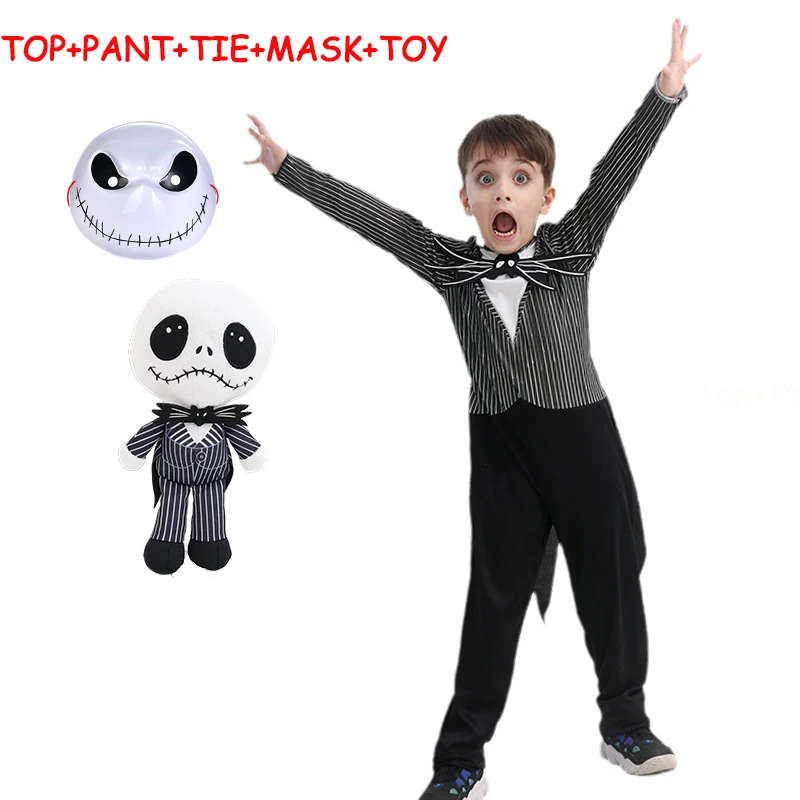 2024 детский Косплей-костюм Салли Джек Кошмар перед Рождеством на Хэллоуин платья