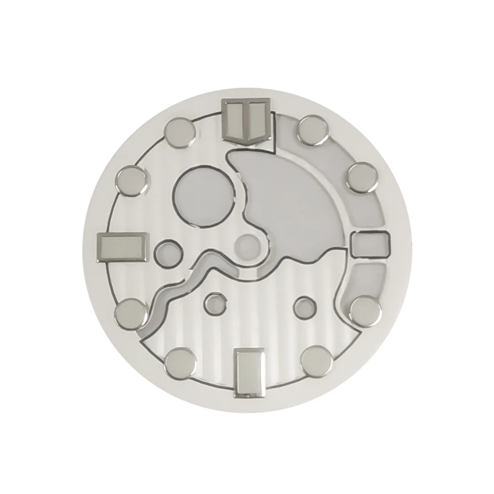 Skeleton Dial Green White Watch Accessories 28.5MM C3 Green Luminous Fits NH35/36 Movement 3 O'Clock Crown