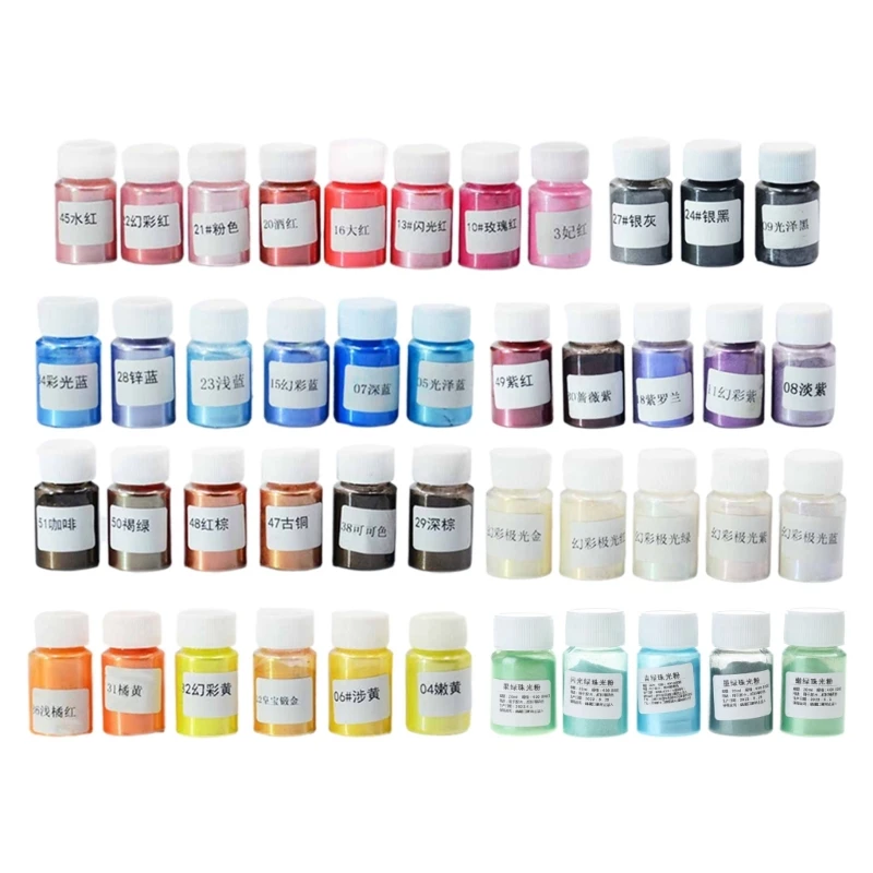 

Y1UE DIY ювелирные изделия, эпоксидная смола, краситель, жемчужный пигмент, мыло для ванны, изготовление свечей, красители,