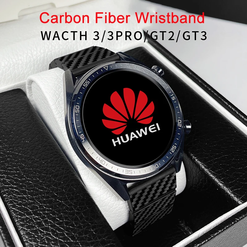 Universal Carbon Fiber Watchband for Huawei Watch GT2 PRO Lightweight Band For Huawei Watch3 Pro GT3 GT Runner Top Quality Strap