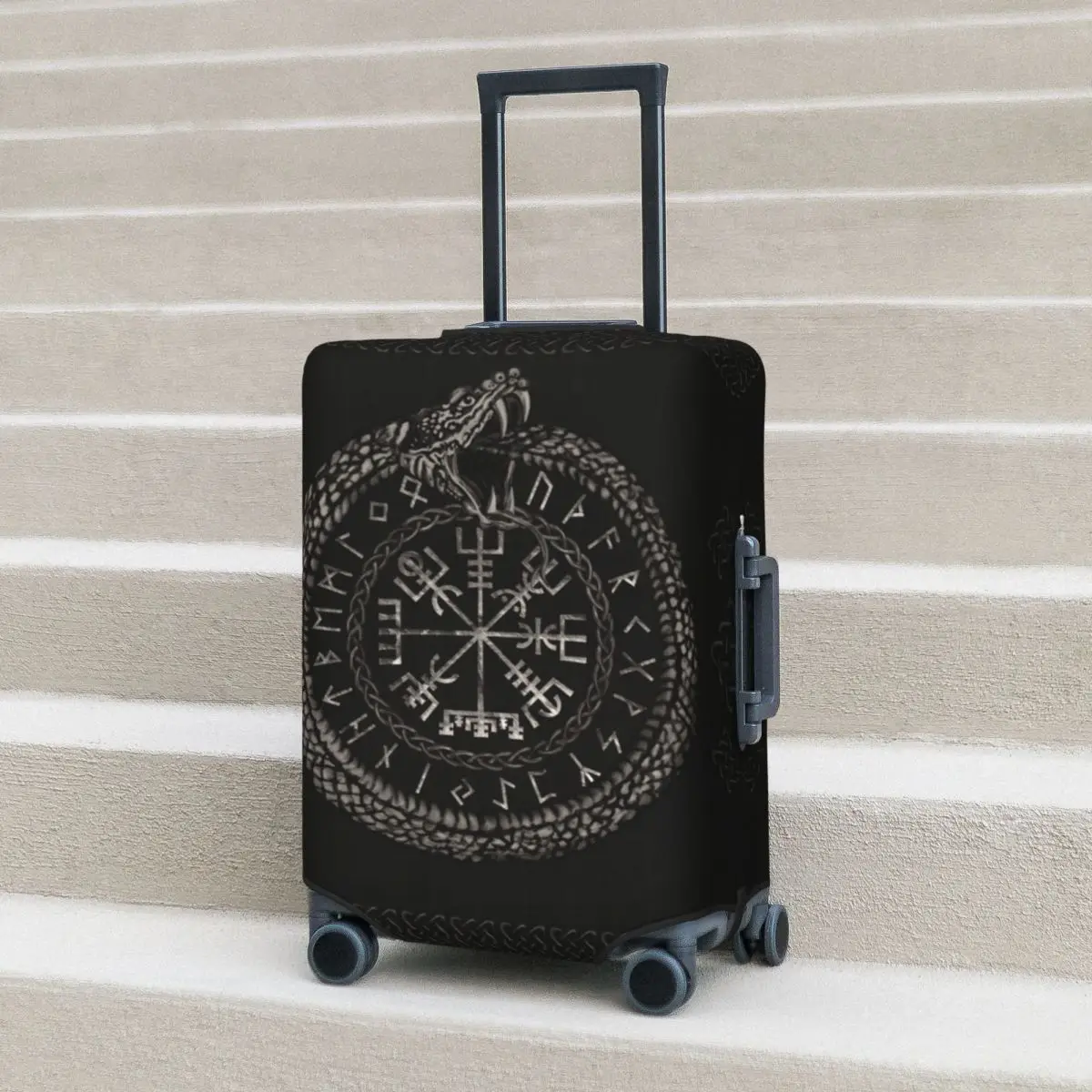 Vegvisir с Ouroboros чехол для чемодана Исландии Viking Cruise Trip Holiday Strectch Защитный багажа