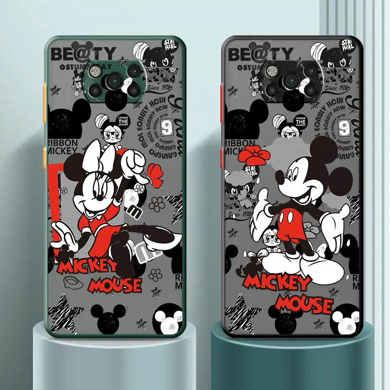 

Роскошный чехол для Xiaomi Poco M4 Pro X3 Pro X3 NFC M3 F3 GT F4 GT X4 X3 GT M4Pro 4G сумка Дисней Микки Минни красный черный для женщин