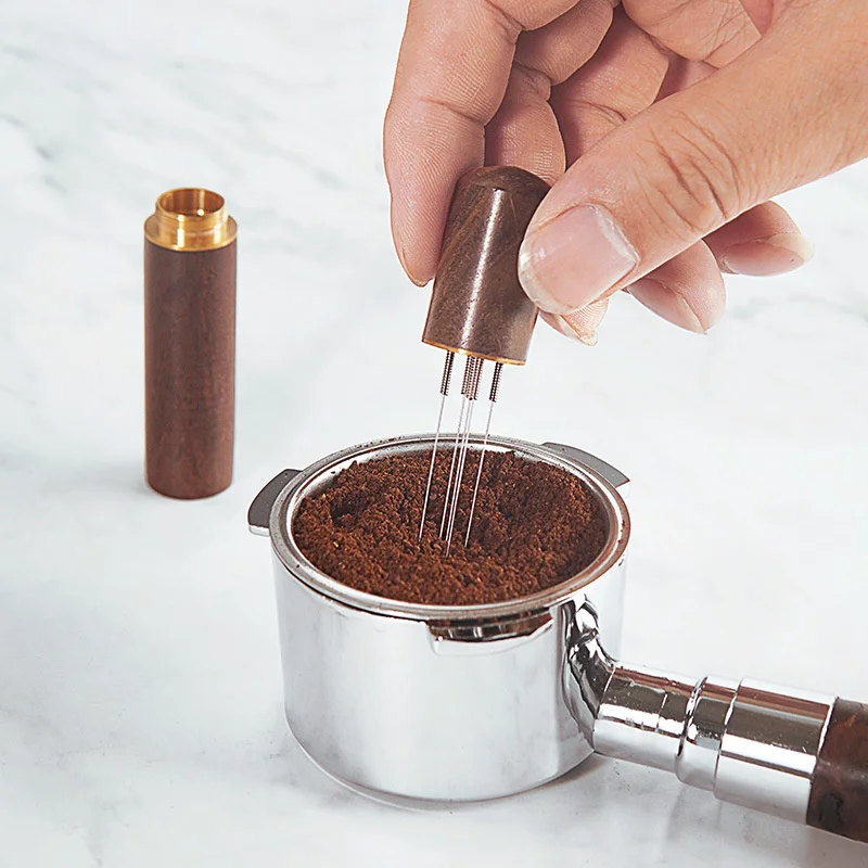 Stainless Steel Coffee Powder Masher Mixing Dispenser, Espresso Powder Leveler Tool, Coffee Shop Stirring Barista Accessories