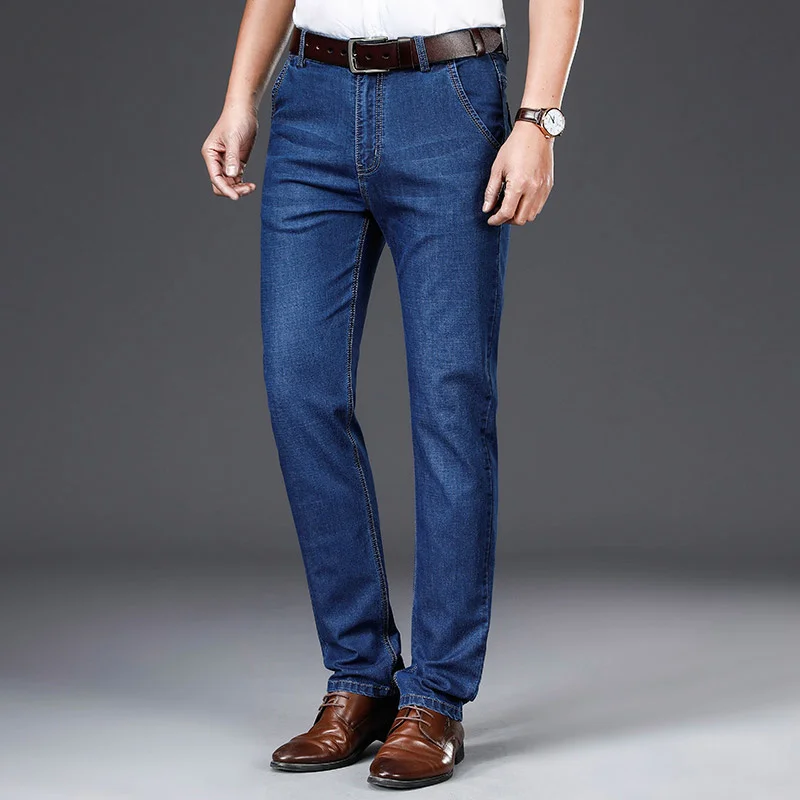 

Jeans Summer Thin Business Casual Loose Straight Men's All-Match Stretch Pants Fashion