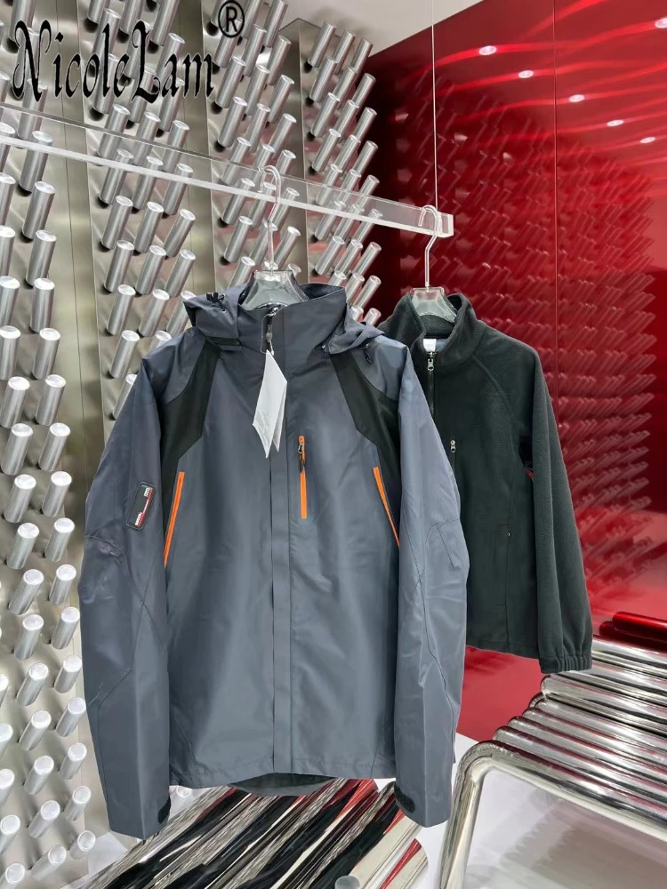 

High-quality ARC charge suit 3-in-1 Detachable grab fleece two-piece set three-laminated adhesive waterproof and windproof coat