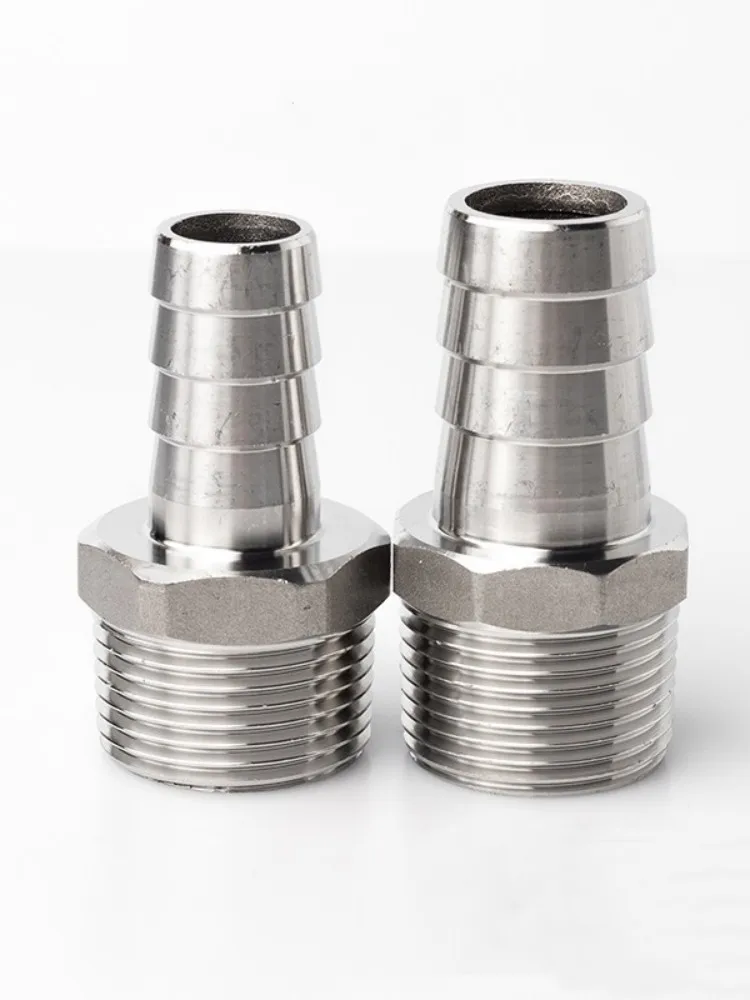 

304 Stainless Steel 3/4" 1" 1-1/4" BSP Male Thread Pipe Fitting x 8mm-40mm Barb Hose Tail Pagoda Coupling Connector