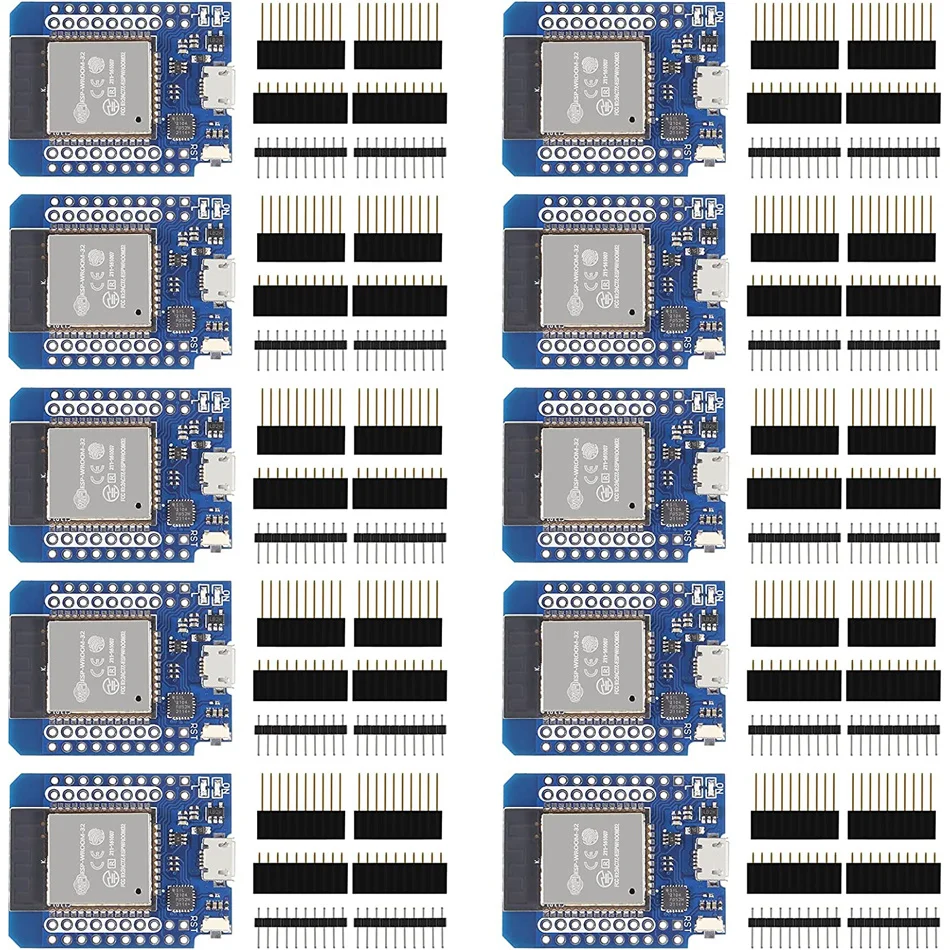 10PCS NodeMCU ESP32 ESP-WROOM-32 WLAN WiFi Bluetooth IoT Development Board 5V Compatible for Arduino | Integrated Circuits