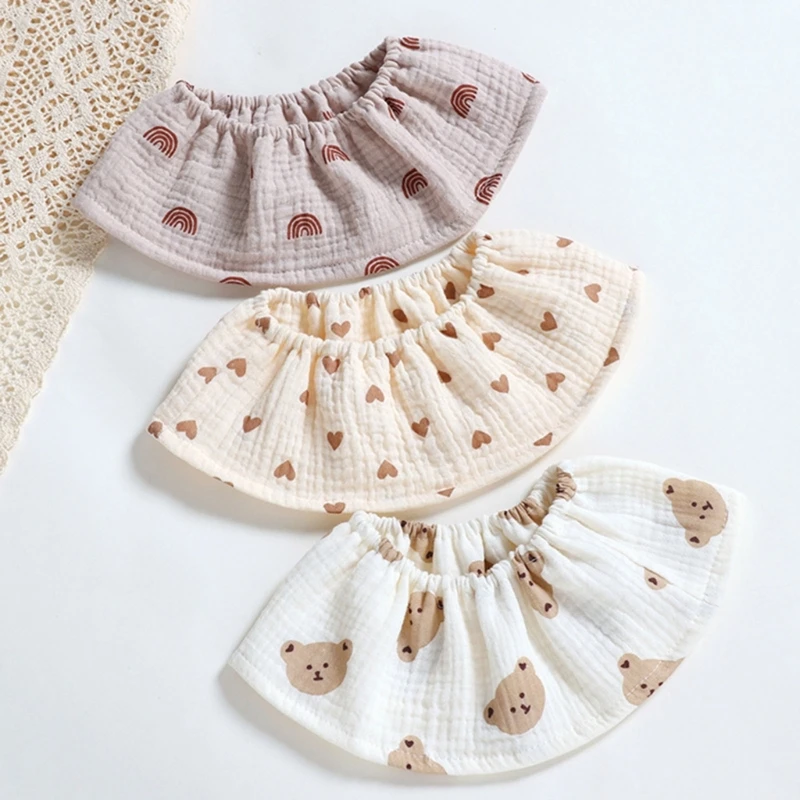 

Baby Burp Cloth Round Drooling Bib Infant Nursing Bib 360 Degree Rotatable Bib High Absorb Saliva Towel Newborn Shower Gifts