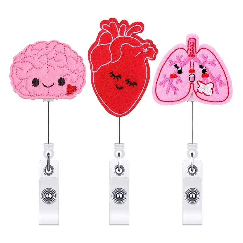 

3 Pcs Nurse Badge Holder Badge Reel Nurse Badge Reel Retractable ID Name Badge Holder Badge Reel With Alligator Clips