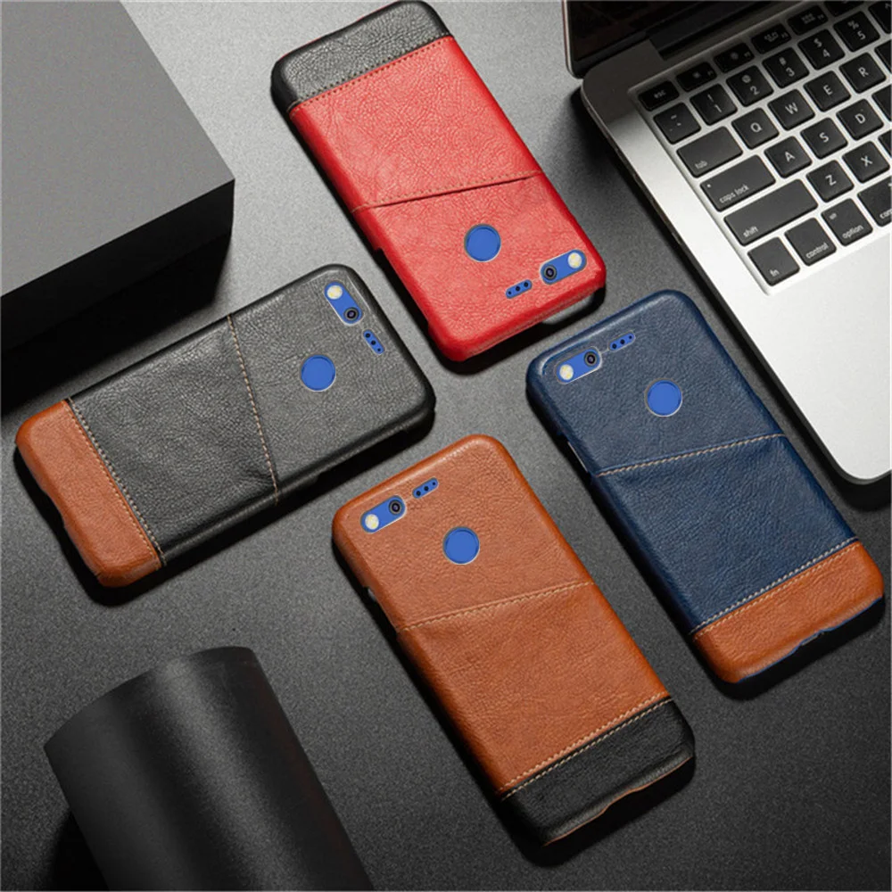 

For Google Pixel XL 5.5" / Pixel 5.0" Funda Coque Case for Google Pixel XL Case Mixed Splice PU Leather Credit Card Holder Cover