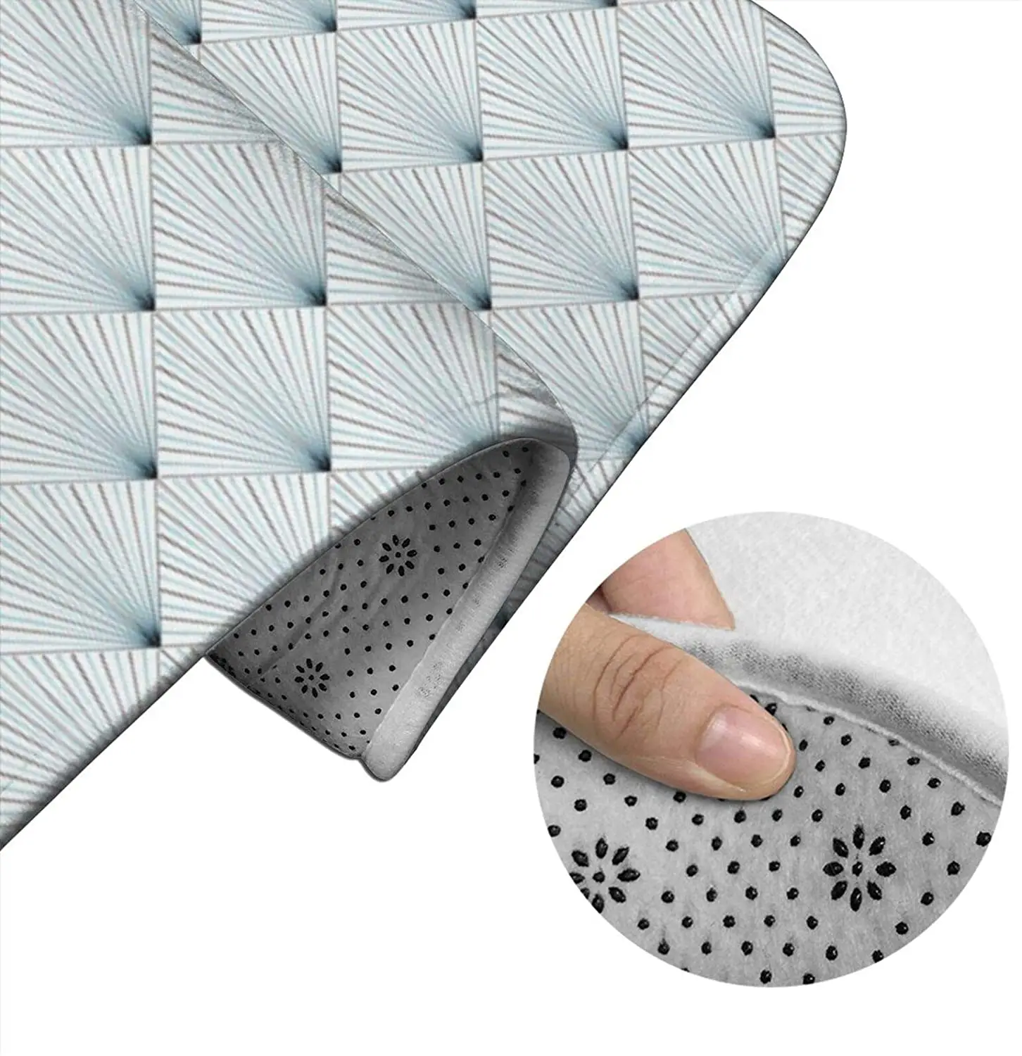 

Art Deco (Small) bathroom Mat Sets 3 Piece Set Rugs Memory Foam Mat Set Toilet Seat Cover Bath Mat Lid Cover