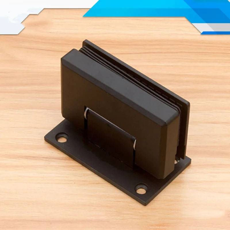 

Shower room accessories thickened 304 stainless steel precision cast matt black outward 90 degree bathroom glass hinge