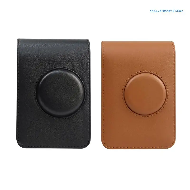 

C5AB PU Leather Storage Bag Retro Camera Case Pouch Portable Organizer with Detachable Shoulder Belt Strap for Fuji Instax-Mini