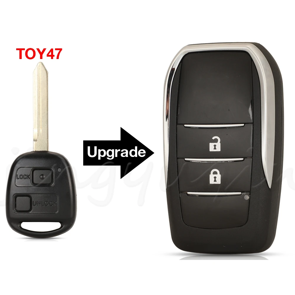 

Jingyuqin удаленный корпус ключа автомобиля для Toyota Yaris Carina Corolla Avensis для Lexus ES RX LS GS IS200 RX300 ES300 LS400 GX460