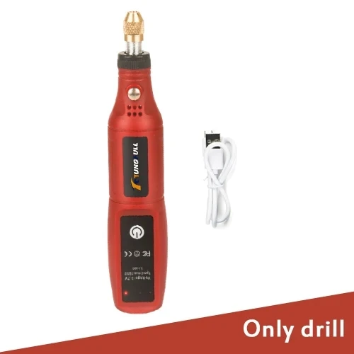 

Мини-дрель USB 3.7В На Аккумуляторе, Вращающийся Инструмент Для Домашнего Использования И DIY — Для Груминга, Полировки