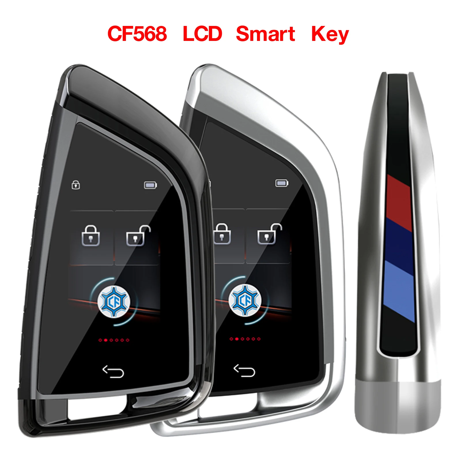 Jingyuqin-llave inteligente Universal LCD modificada para BMW, Kia, Benz, Ford, entrada sin llave, cerradura de puerta automática, CF568, en inglés