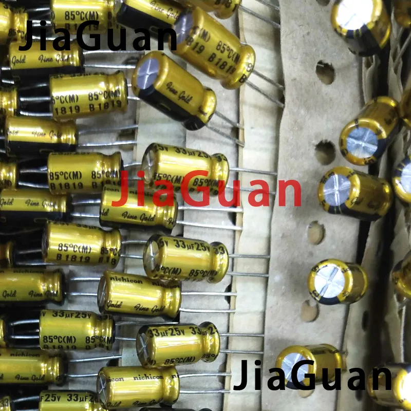 20 шт. NICHICON FG 25V33UF 6 3x11 мм Тонкий золотой 33 мкФ 25V FineGold MUSE аудио конденсатор мкФ/25V |