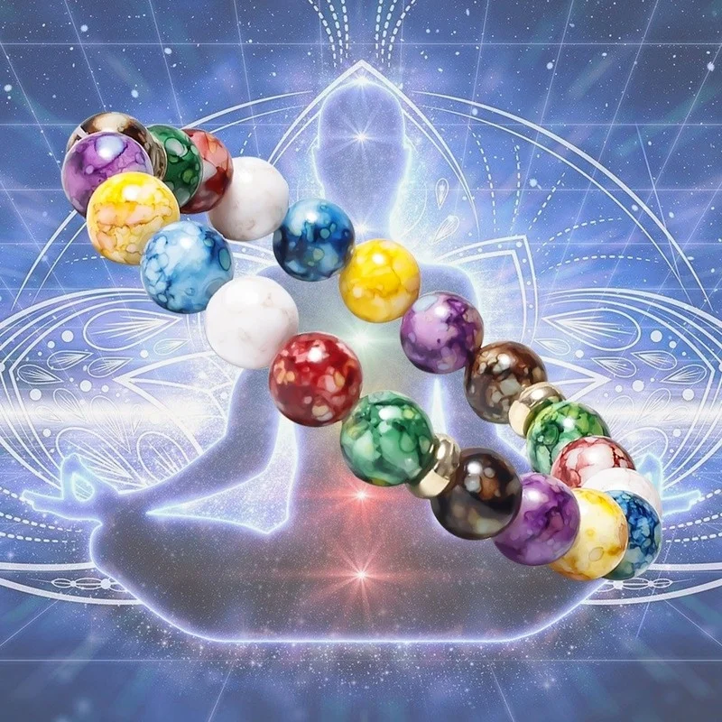 

Color Seven Chakra Healing Energy Bracelet Natural Stone Bracelet Braided Rope Chain Yoga Bracelet Couple Bracelet Jewelry