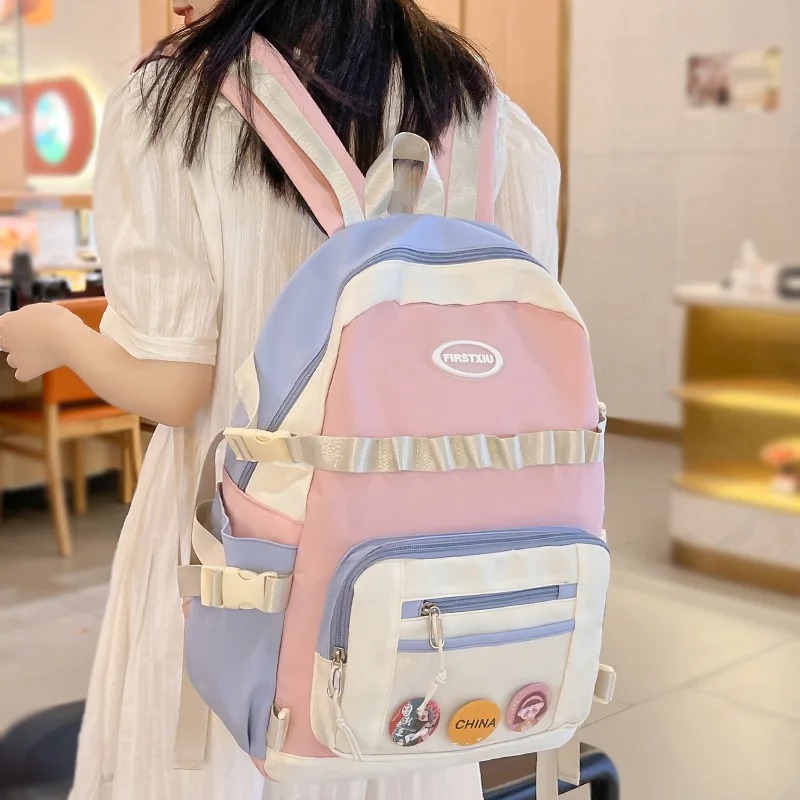

Female Transparent Student Bag Girl Waterproof Travel Book Laptop Backpack Trendy Women School Bag Fashion Backpack Lady College
