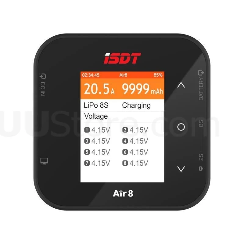 Балансирующее зарядное устройство ISDT Air8 1-8S для литий-полимерных аккумуляторов 20A