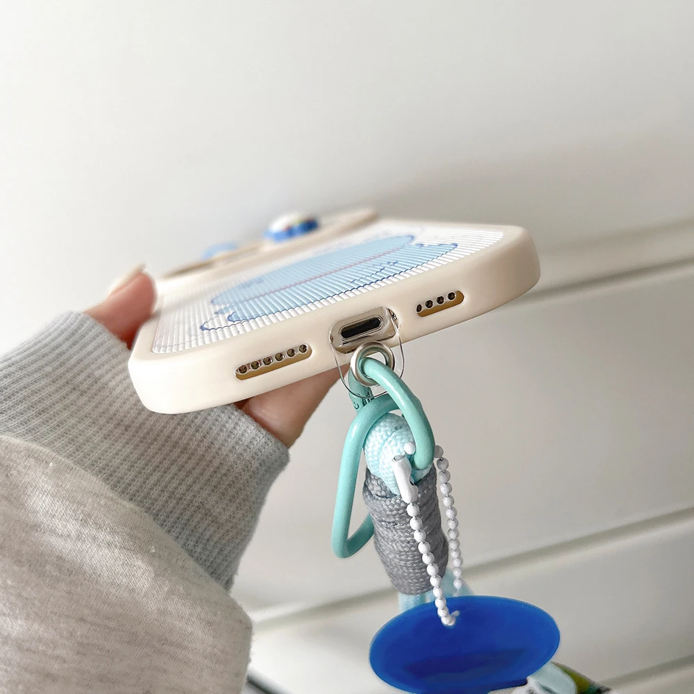 Чехол для телефона с раздвижным окном в стиле аниме 3D Ear D-Doraemons IPhone 16 15 14 13 12 11 Pro Max