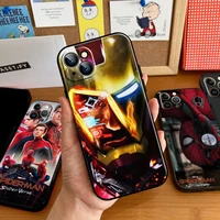 avengers iron man spiderman for apple iphone 13 12 11 pro 12 13 mini x xr xs max se 6 6s 7 8 plus phone case back black