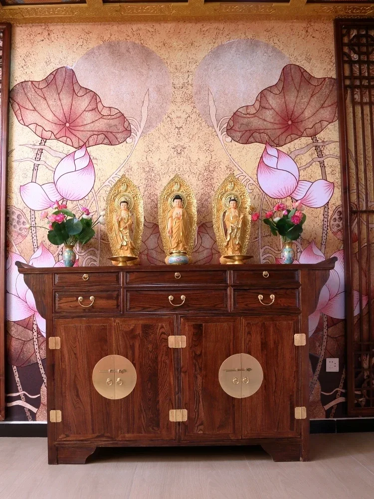 Деревянный стол из твердой древесины китайский античный буддийский семейный для