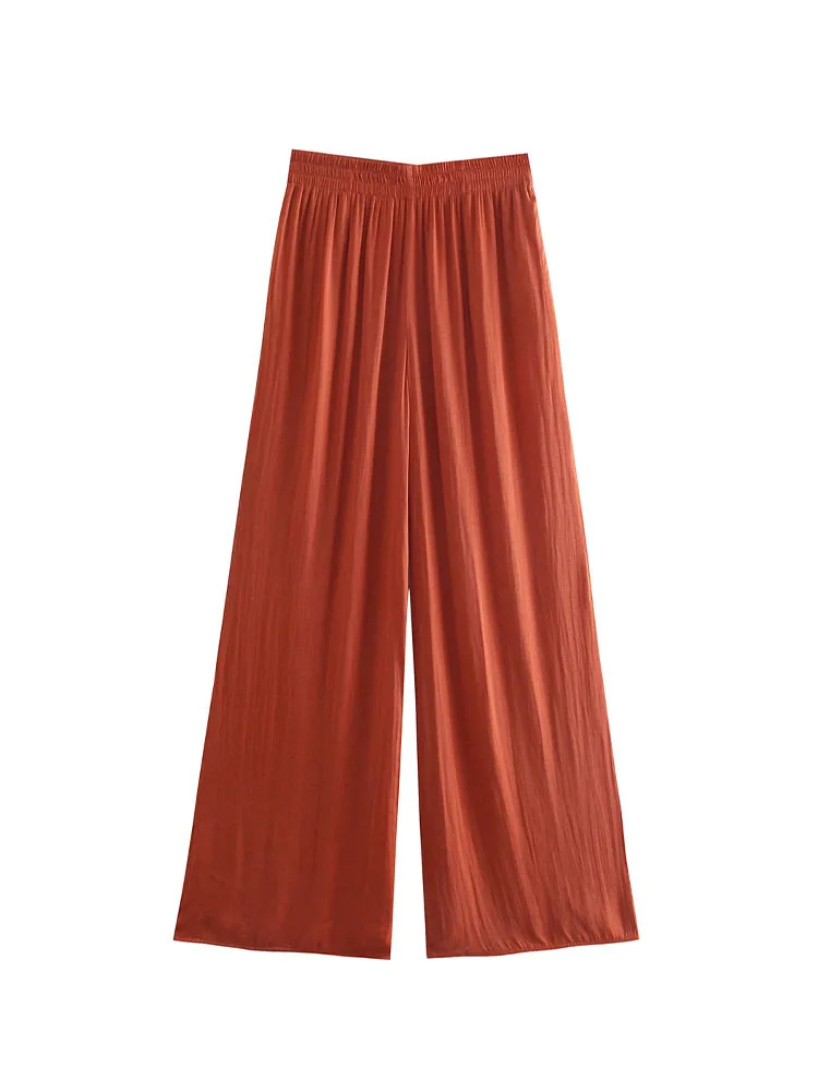 

Брюки женские драпированные с широкими штанинами, повседневные свободные прямые штаны с завышенной талией, в стиле ретро, лето 2022