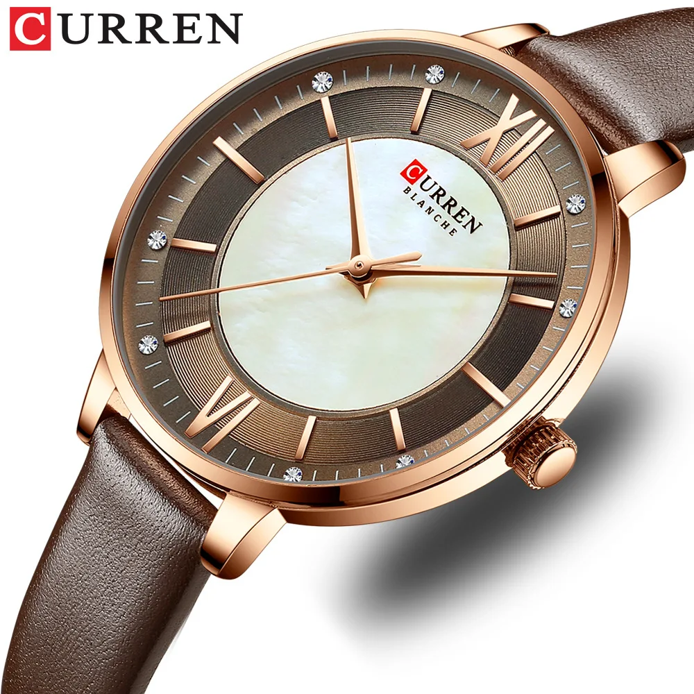 CurrenCariane 9080 Женские часы - модные часы, повседневные часы с кожаным ремешком, экспортные часы, часы для женщин. (art.: 3920dcd918ee5) - 3920dcd918ee5
