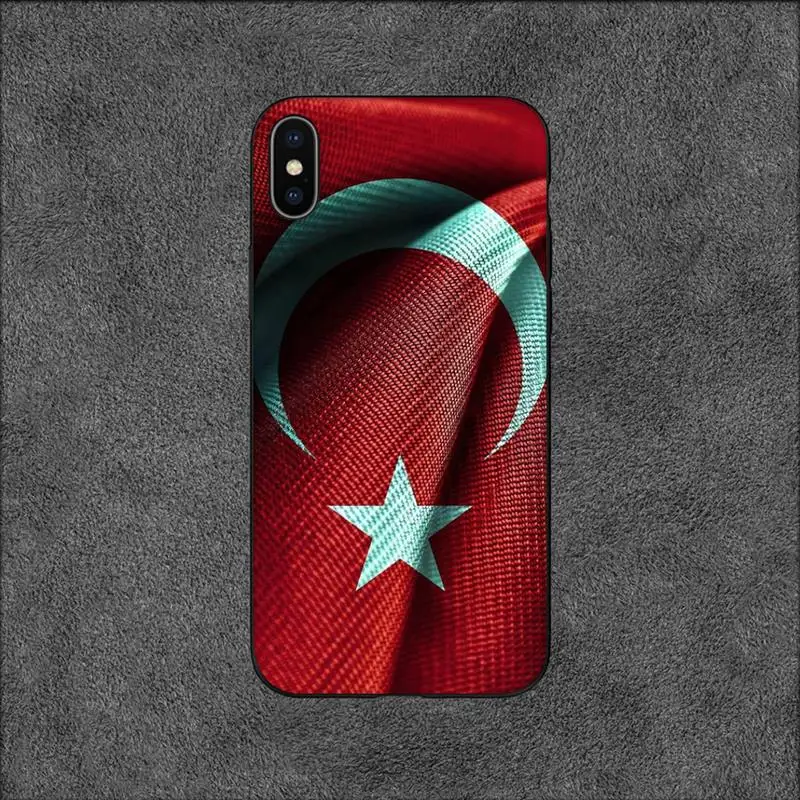 Чехол для телефона с турецким волком и ретроактивным флагом iPhone 11 12 Mini 13 14 Pro XS Max X 8
