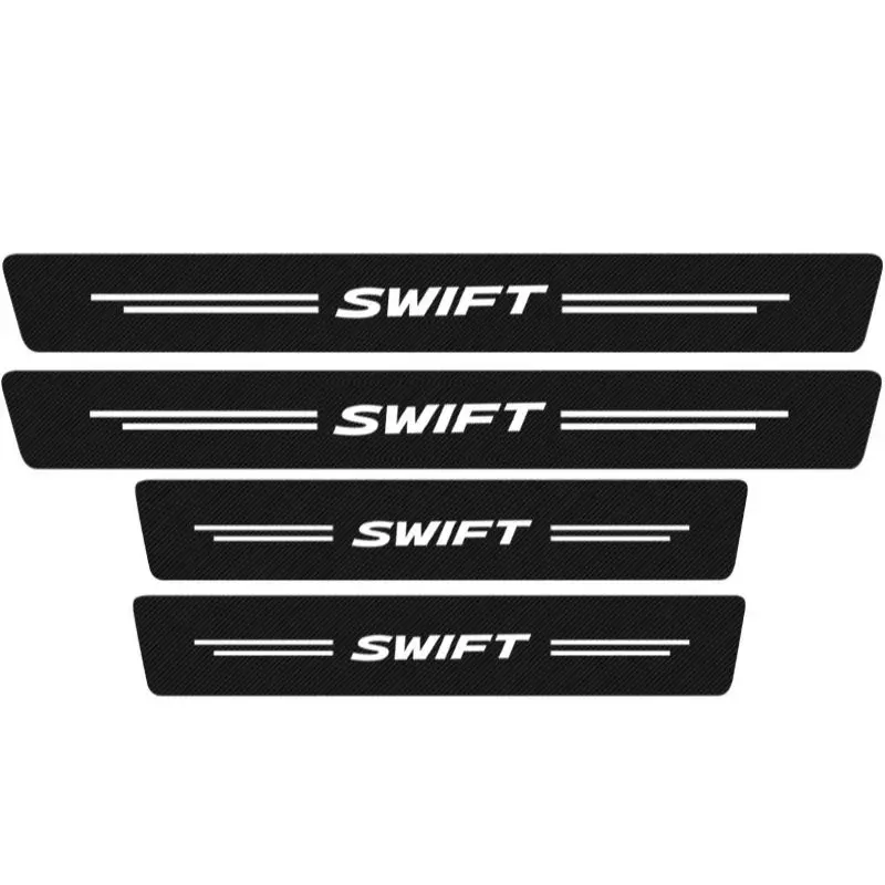 

Для Suzuki Swift Sport zc33s zc31s zc72s 4 шт. наклейка на порог автомобиля из углеродного волокна пороговая боковая защита о...