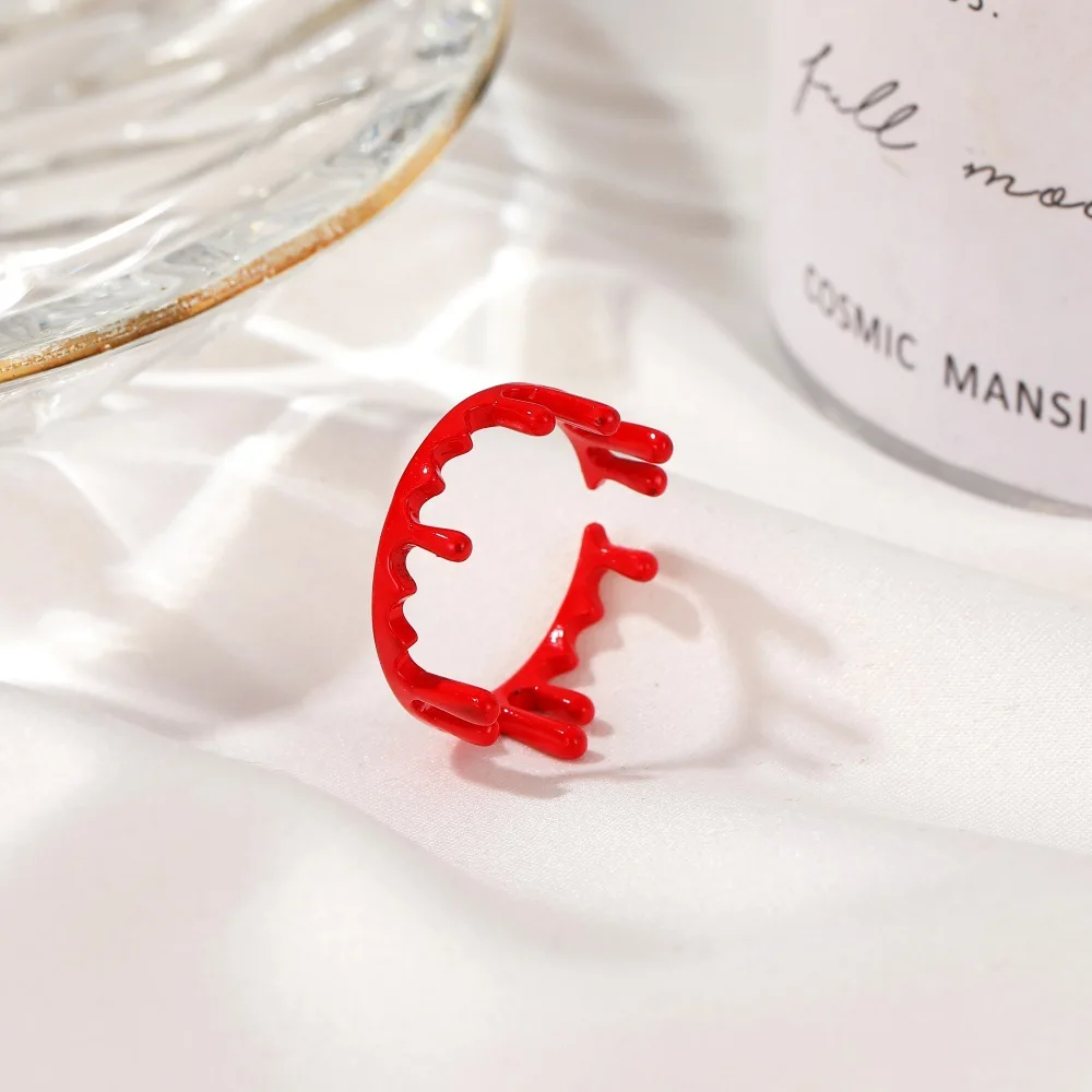 Новое модное кольцо Bleeding Halloween Funny Decoration Horror Vampire Cut Fake Blood Mark Rings Jewelry.