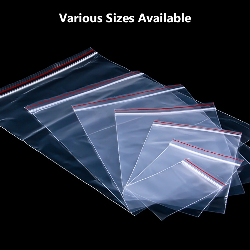 

200 шт./лот прозрачный пакет с замком-молнией, пластиковые упаковочные пакеты с застежкой-молнией, пластиковые пакеты для ювелирных изделий/е...