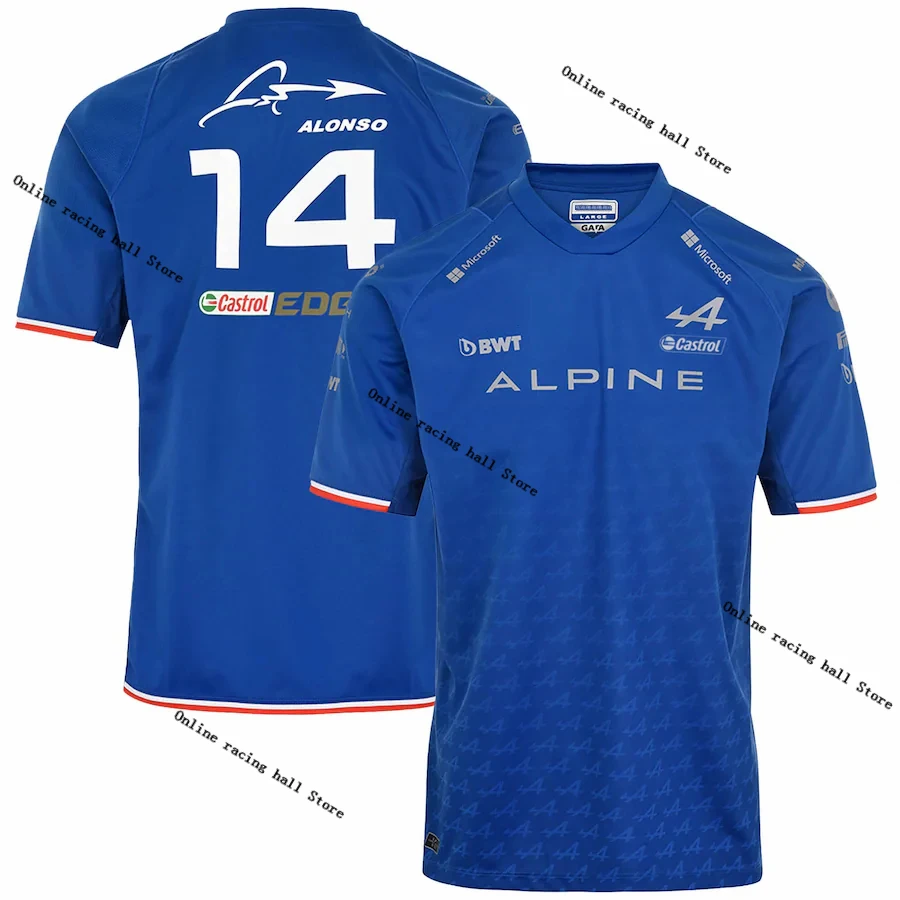 

BWT Alpine F1 Team Fernando Alonso 2022 Driver T-Shirt Latest Hot Formula One Team Shirt New Moto Racing Large Men's 3D Shirts