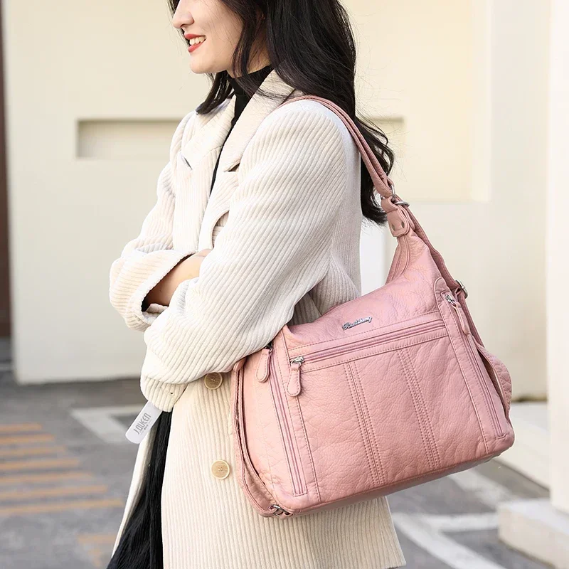 Женская сумка на молнии из искусственной кожи